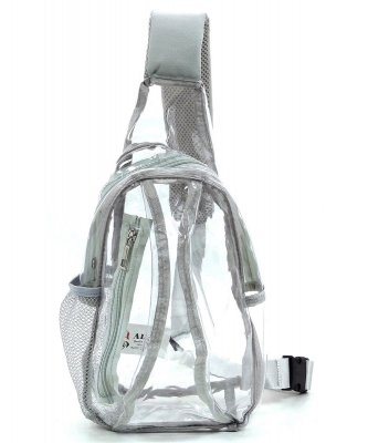 See Thru Clear Bag Sling Bag Crossbody Backpack CW214 GRAY